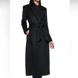 Cole Haan Signature Black Wrap Coat